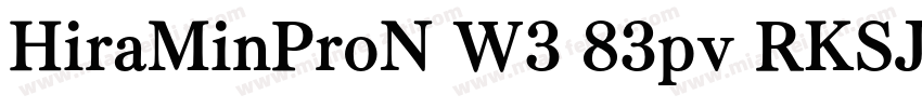 HiraMinProN W3 83pv RKSJ H字体转换